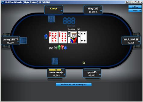 888 Poker Rake Race