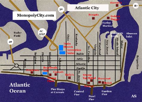 Atlantic City Casino Locais Mapa