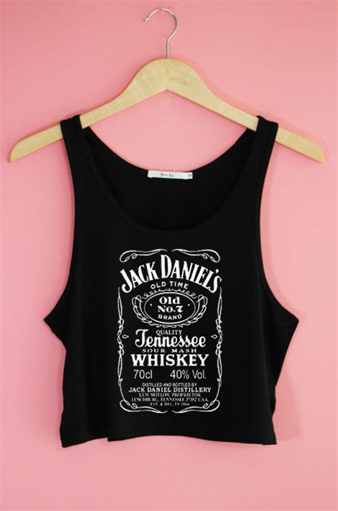 Black Jack Daniels Crop Top