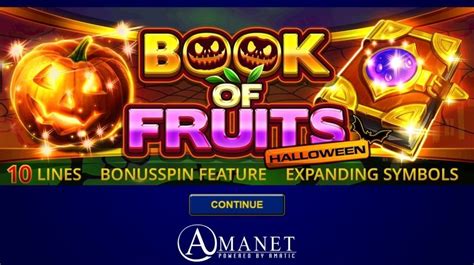 Book Of Fruits Halloween Parimatch