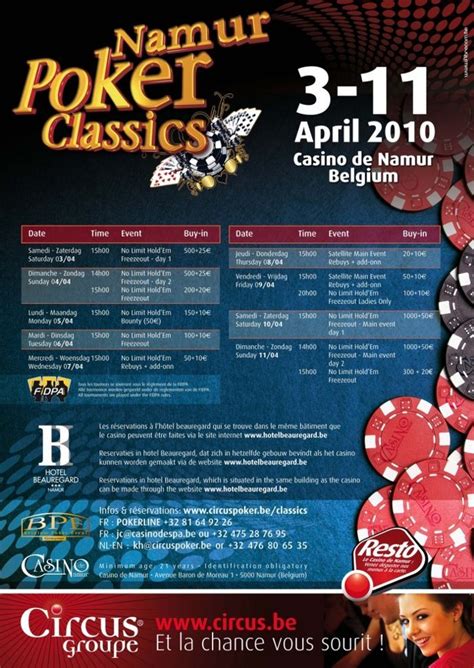 Casino De Namur Poker Calendrier