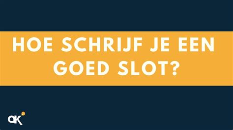 Enxada Een Goed Slot Schrijven