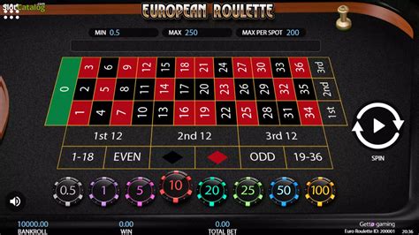 European Roulette Getta Gaming Sportingbet