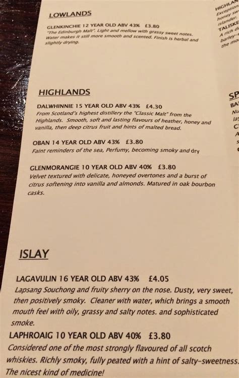 Maybury Casino Edimburgo Menu