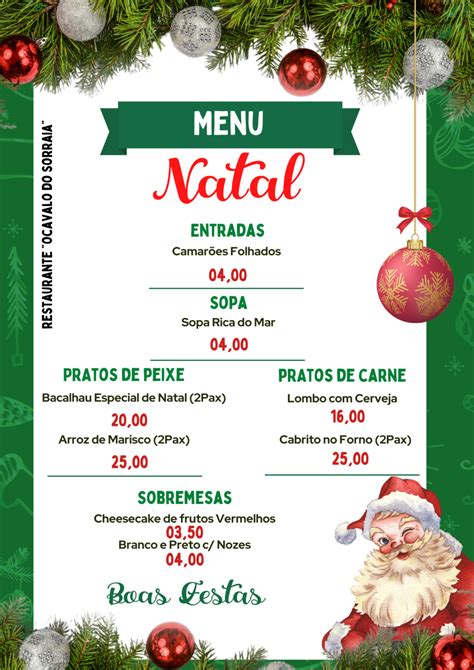 Napoleons Casino Do Menu De Natal