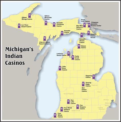 O Norte De Michigan Casino Mapa