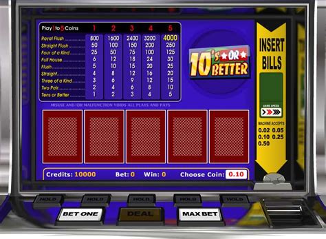 Play Tens Or Better 3 Slot