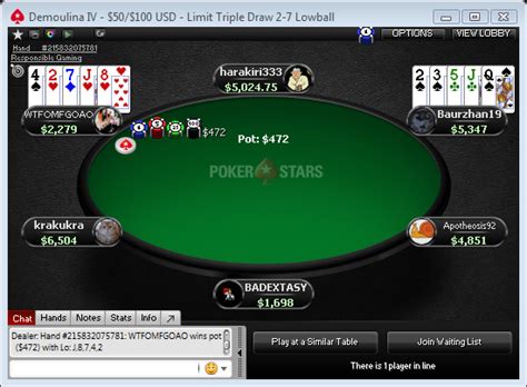 Poker Lowell S 2 7 Triple Draw